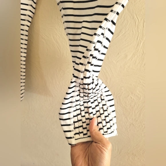 Glyder,‎  Dream Catcher Cropped Leggings, White with Black Stripes, Size Small - Picture 8 of 9